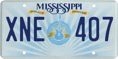 MS license plate XNE407