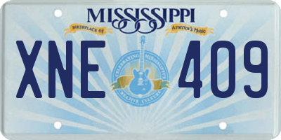MS license plate XNE409