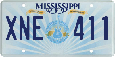 MS license plate XNE411