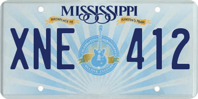 MS license plate XNE412