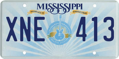 MS license plate XNE413