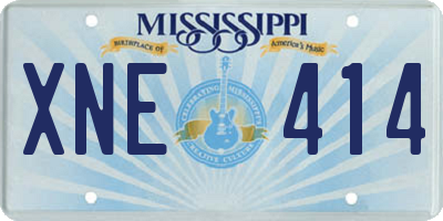 MS license plate XNE414