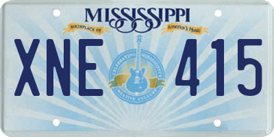 MS license plate XNE415