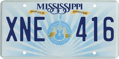 MS license plate XNE416