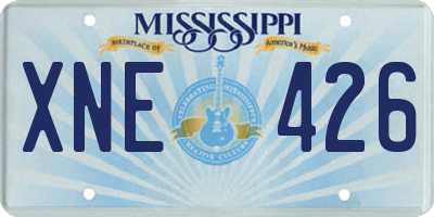 MS license plate XNE426