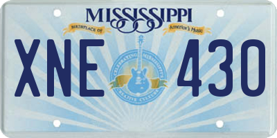 MS license plate XNE430