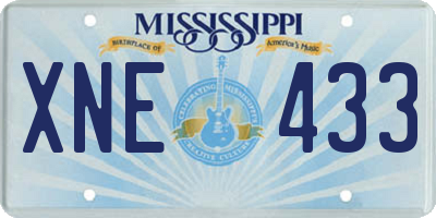 MS license plate XNE433