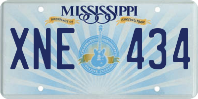 MS license plate XNE434