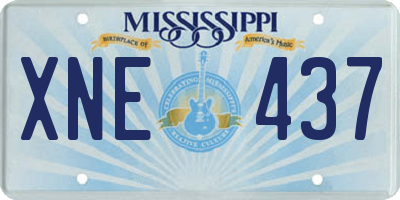 MS license plate XNE437