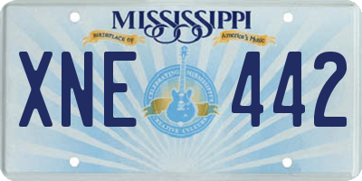MS license plate XNE442