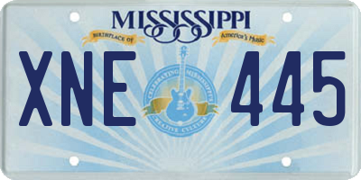 MS license plate XNE445