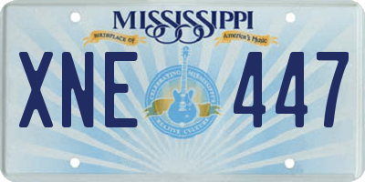 MS license plate XNE447