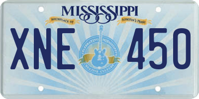 MS license plate XNE450