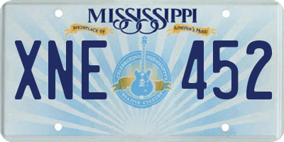 MS license plate XNE452