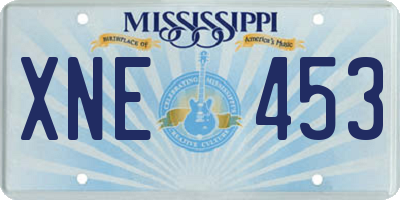 MS license plate XNE453