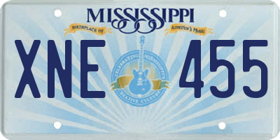 MS license plate XNE455
