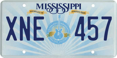 MS license plate XNE457