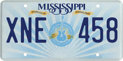 MS license plate XNE458