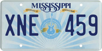 MS license plate XNE459