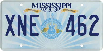 MS license plate XNE462
