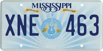 MS license plate XNE463
