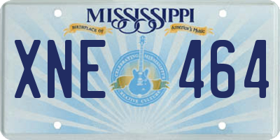 MS license plate XNE464