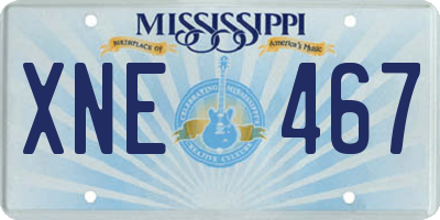 MS license plate XNE467