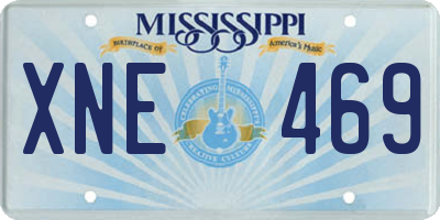 MS license plate XNE469