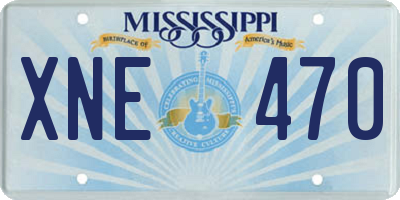 MS license plate XNE470
