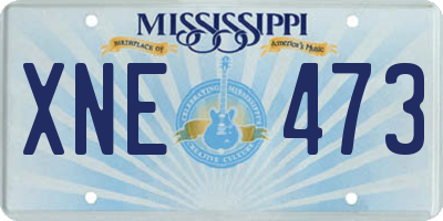 MS license plate XNE473