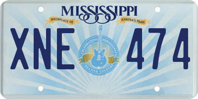 MS license plate XNE474