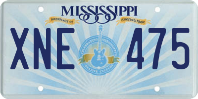 MS license plate XNE475
