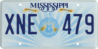 MS license plate XNE479