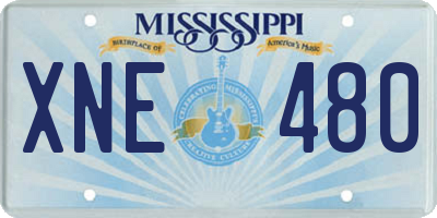 MS license plate XNE480