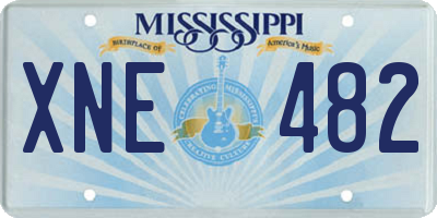 MS license plate XNE482