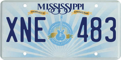 MS license plate XNE483