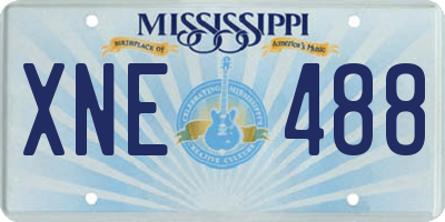 MS license plate XNE488