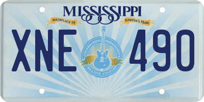 MS license plate XNE490