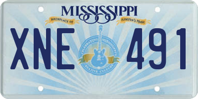 MS license plate XNE491