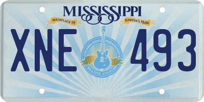 MS license plate XNE493