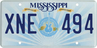 MS license plate XNE494