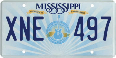 MS license plate XNE497
