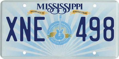 MS license plate XNE498