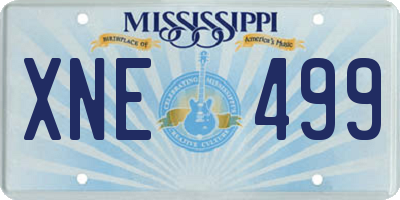 MS license plate XNE499