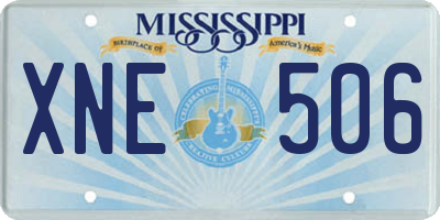 MS license plate XNE506