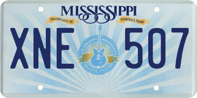 MS license plate XNE507