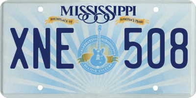 MS license plate XNE508