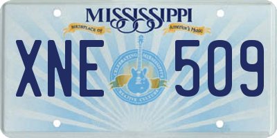 MS license plate XNE509