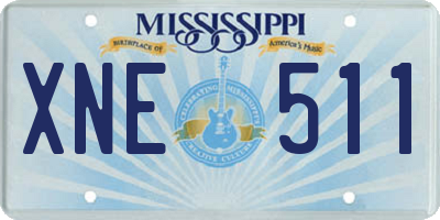 MS license plate XNE511