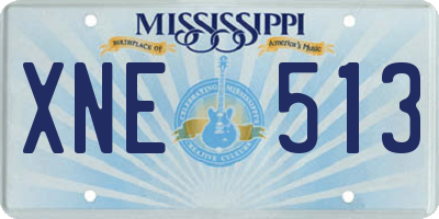 MS license plate XNE513